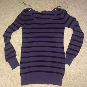 H&M Purple & Black Striped Shirt